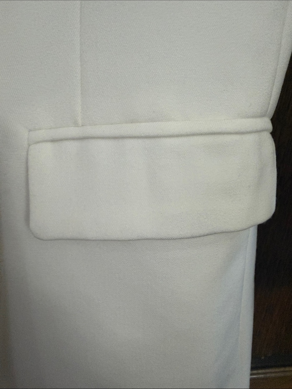 Women's Double-Breasted White Blazer Jacket - Picture 4 of 9